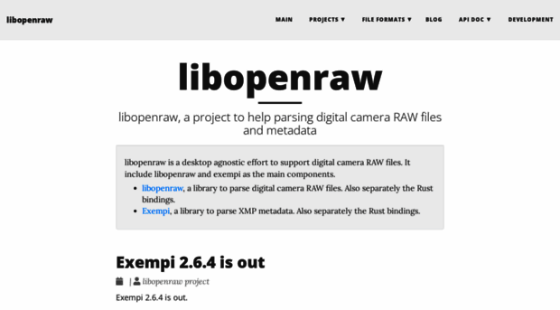 libopenraw.freedesktop.org