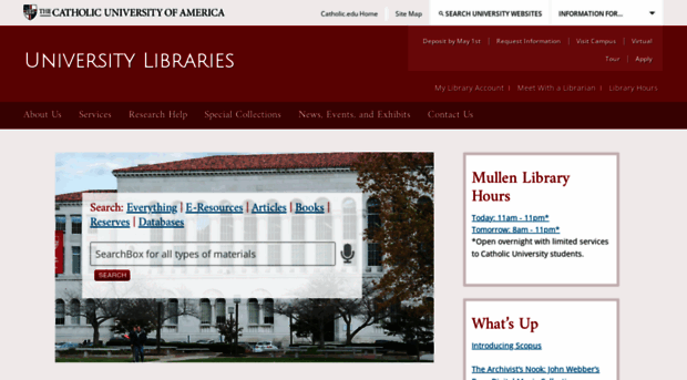 cua library my library account