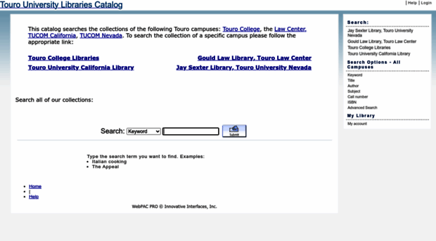 library.tourolaw.edu