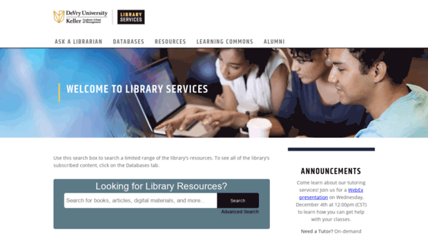 librarydb.devry.edu