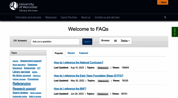libraryfaqs.worc.ac.uk