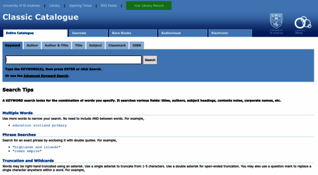 librarysystem.st-andrews.ac.uk