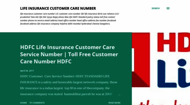 lifeinsurancecustomercarenumber.blogspot.in