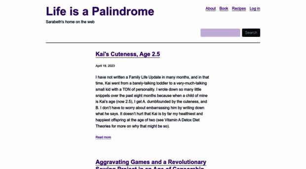 lifeisapalindrome.com