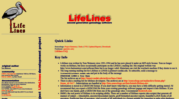 lifelines.sourceforge.net