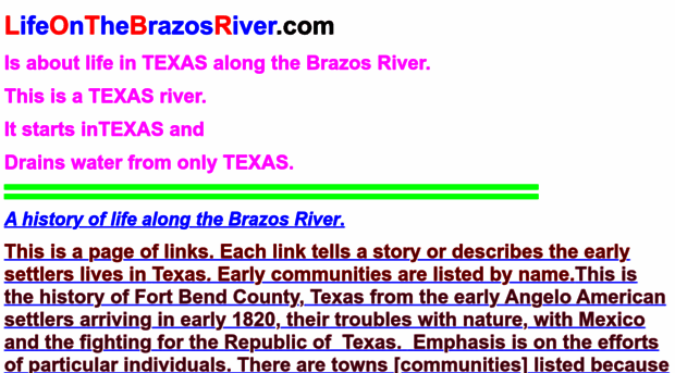 lifeonthebrazosriver.com