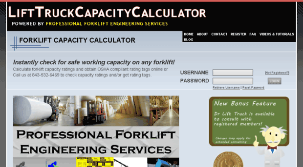 lifttruckcapacitycalculator.com
