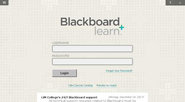 limcollege.blackboard.com
