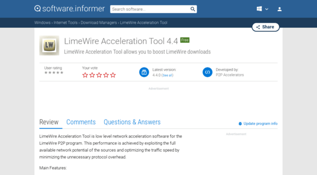 limewire-acceleration-tool.software.informer.com