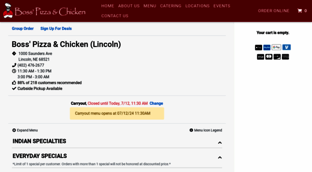 lincoln.bosspizzaandchicken.com