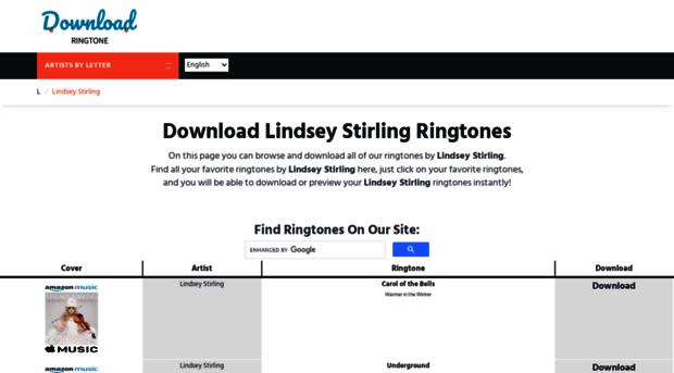 lindseystirling.download-ringtone.com