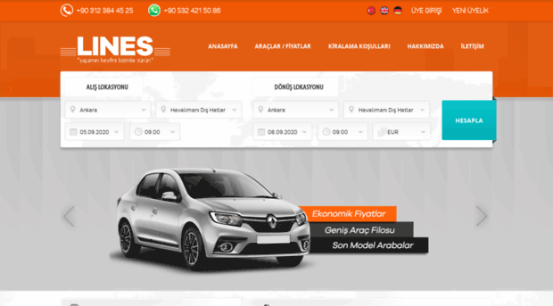 linesrentacar.com