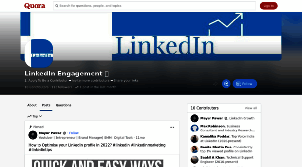 linkedinengagement.quora.com