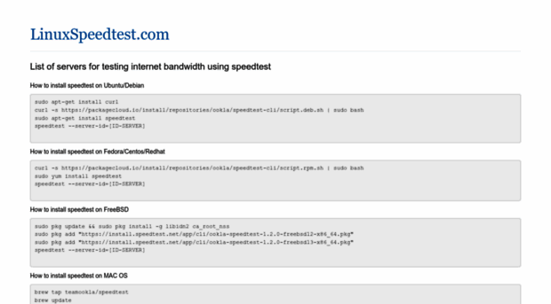 linuxspeedtest.com