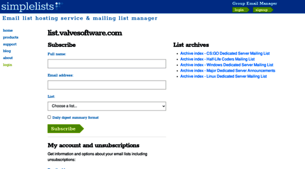 list.valvesoftware.com