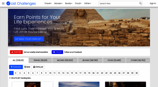 listchallenges.com