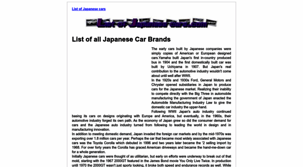 listofjapanesecars.com