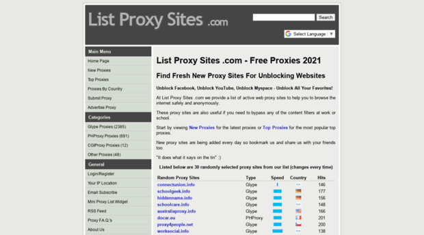 listproxysites.com