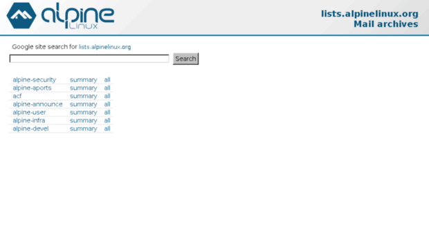 lists.alpinelinux.org