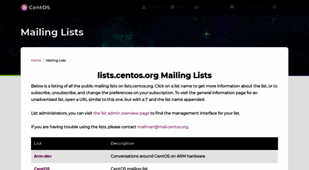 lists.centos.org