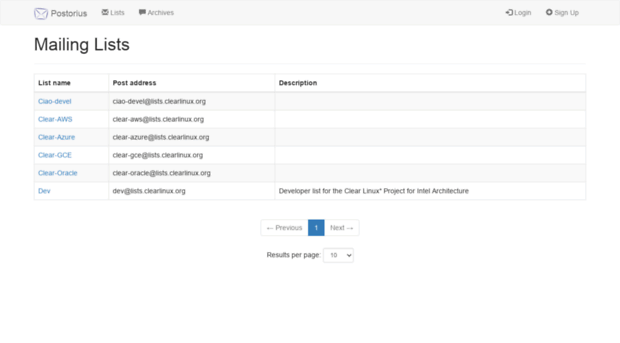 lists.clearlinux.org