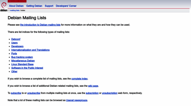 lists.debian.org