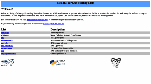 lists.dns-oarc.net