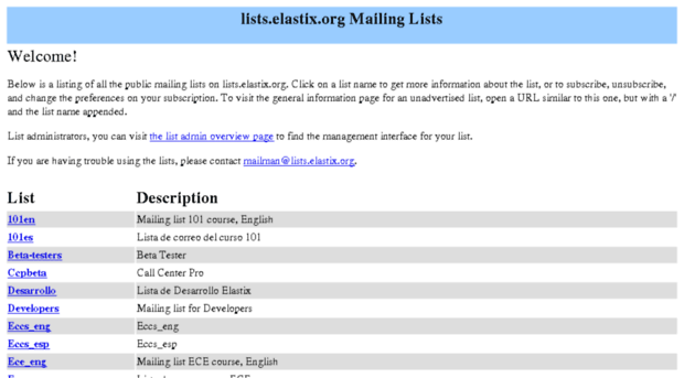lists.elastix.org