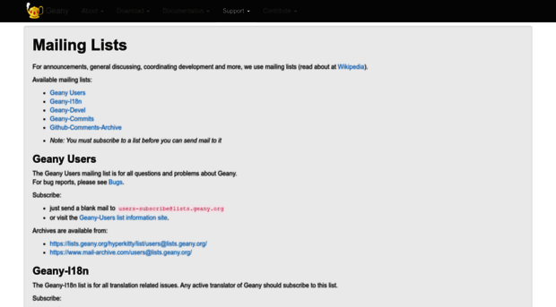 lists.geany.org