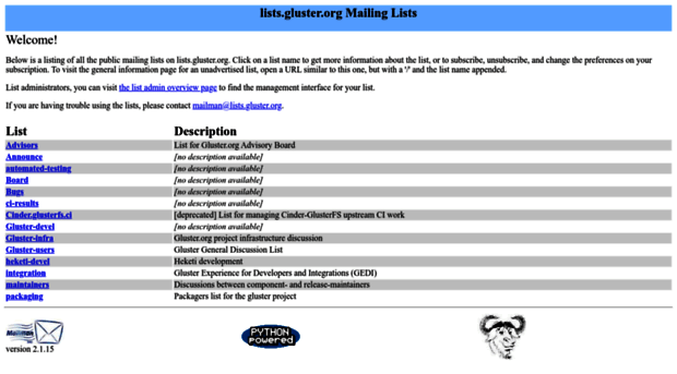 lists.gluster.org