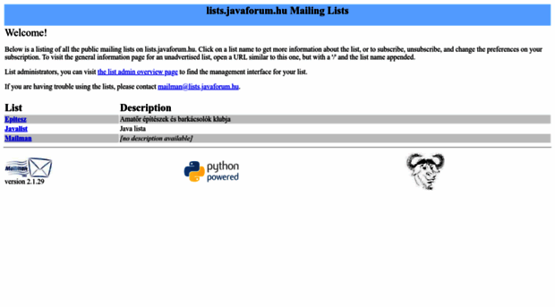 lists.javaforum.hu