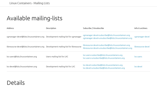 lists.linuxcontainers.org