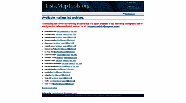 lists.maptools.org