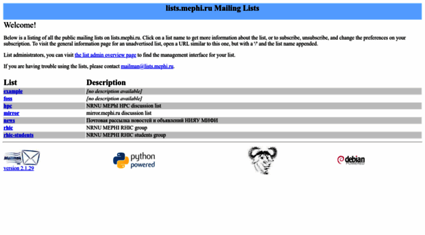 lists.mephi.ru