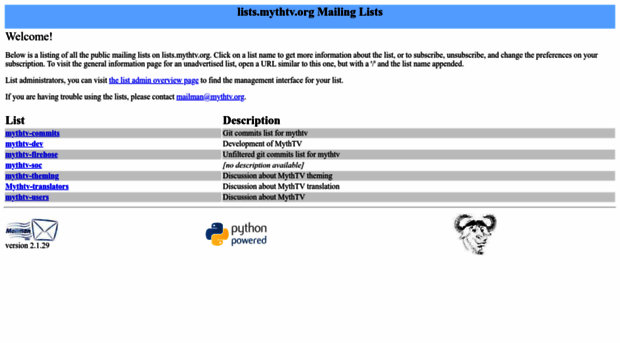 lists.mythtv.org