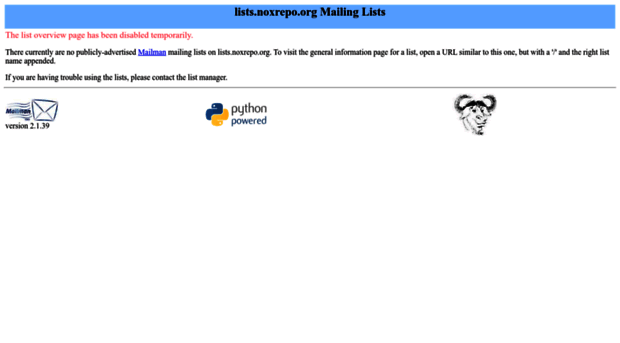 lists.noxrepo.org