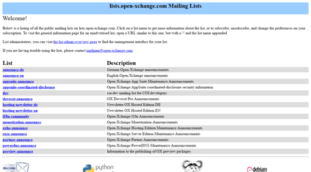 lists.open-xchange.com