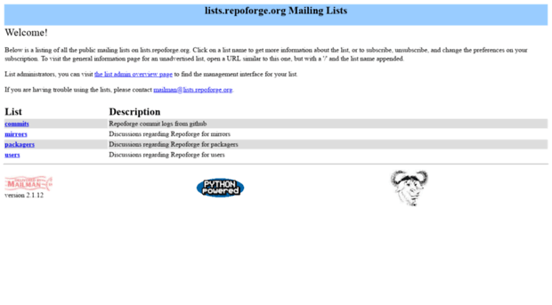 lists.repoforge.org