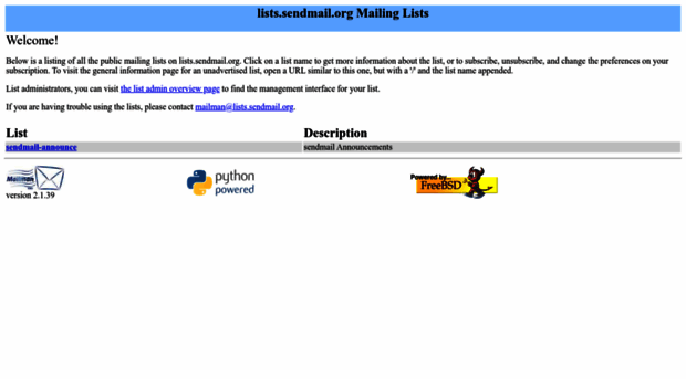 lists.sendmail.org