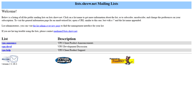 lists.shrew.net