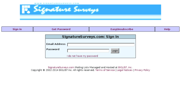 lists.signaturesurveys.com