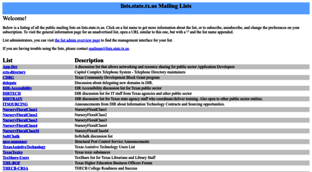 lists.state.tx.us