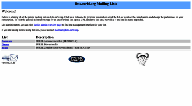 lists.surbl.org