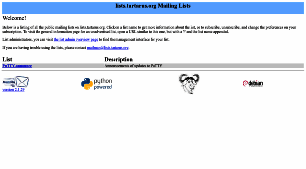 lists.tartarus.org