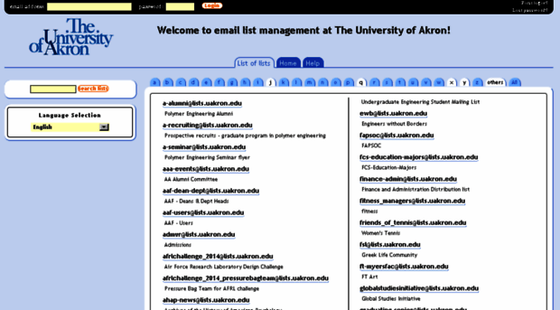 lists.uakron.edu