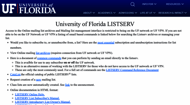 lists.ufl.edu