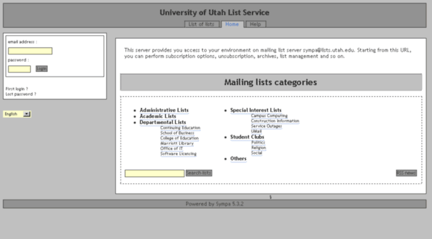 lists.utah.edu