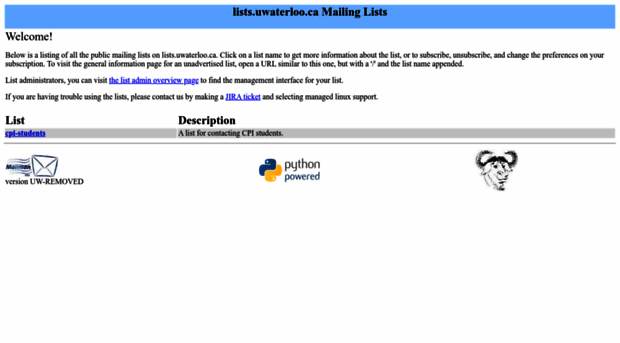 lists.uwaterloo.ca
