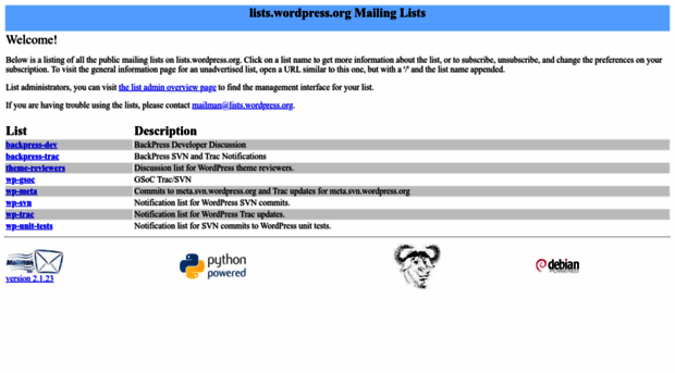 lists.wordpress.org
