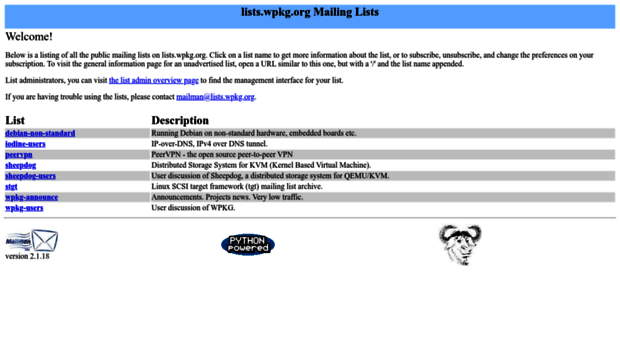 lists.wpkg.org